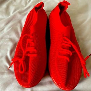 Red sneakers